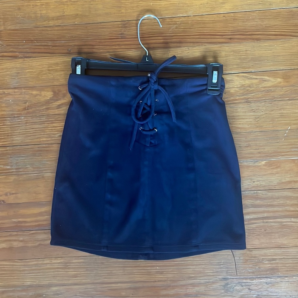 Blue Skirt with Lace Charlotte Russe - XS